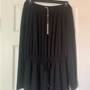Max Studio Black Off Shoulder Jumpsuit. Size small